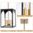 Large Outdoor Indoor Pendant Light 4-Light, Classic Black And Brass Finish Metal Chandelier Outside Hanging Fixture Ceiling Mount With Clear Glass Shade For Front Porch Entrance Foyer-1202698548