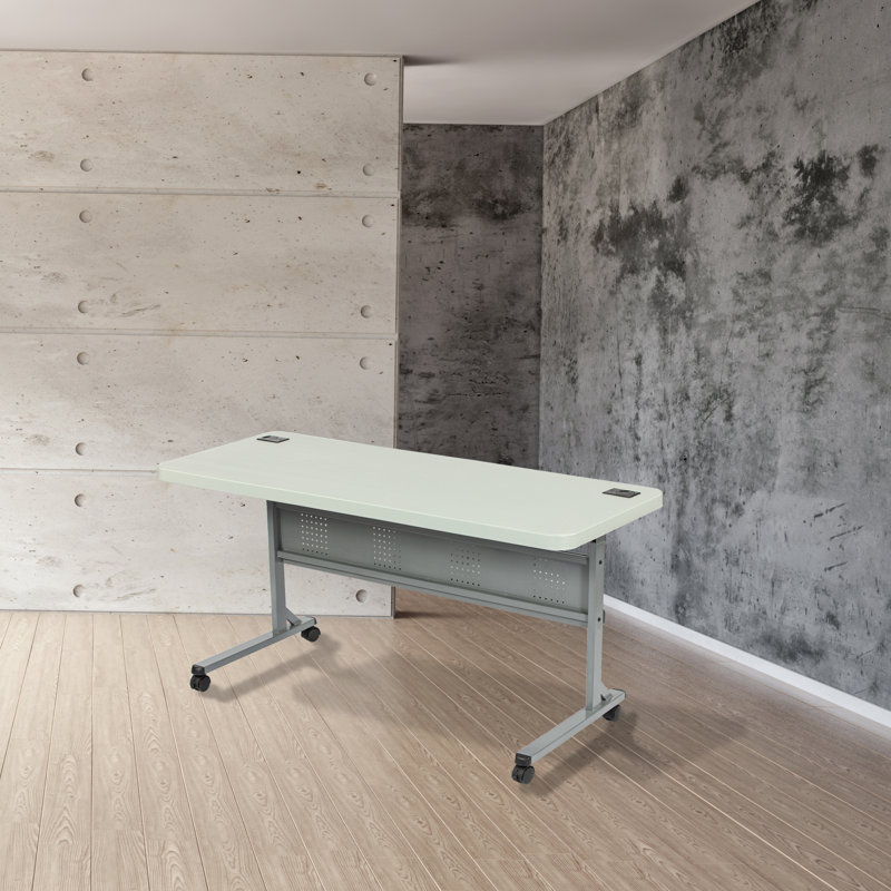Wyatt Flip-Fold Training Table, 29.5" H x 60" L x 24" W, Speckled Grey