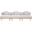 Canapé modulaire d'extérieur rembourré 3 pièces en oléfine de 106,5 po Madeleine-1640875382