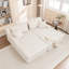 Chaise longue en velours côtelé moderne Sarmiento avec mousse haute densité-117430047