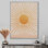 «Mid Century Yellow Sun Print», impression sur toile minimaliste minimaliste jaune