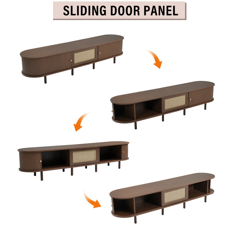 TV Stand for TVs up to 75", Walnut