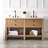 60" Oak Wood Double Bathroom Vanity Set