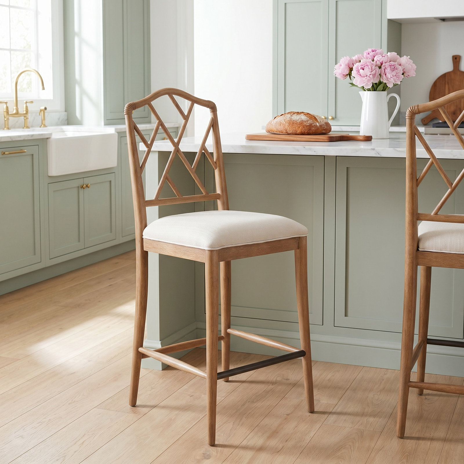 Lesley Bar Stool, Brown, Counter Stool (30” Seat Height)