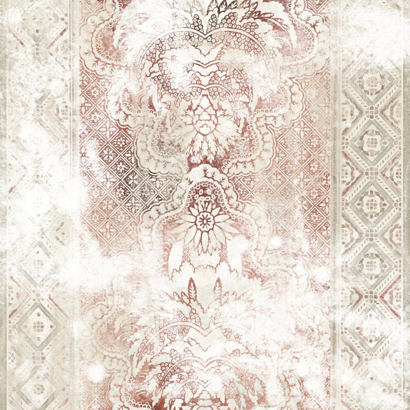 «World Traveller Textile III» par June Erica Vess, impression sur toile tendue, H 12 po x l 12 po