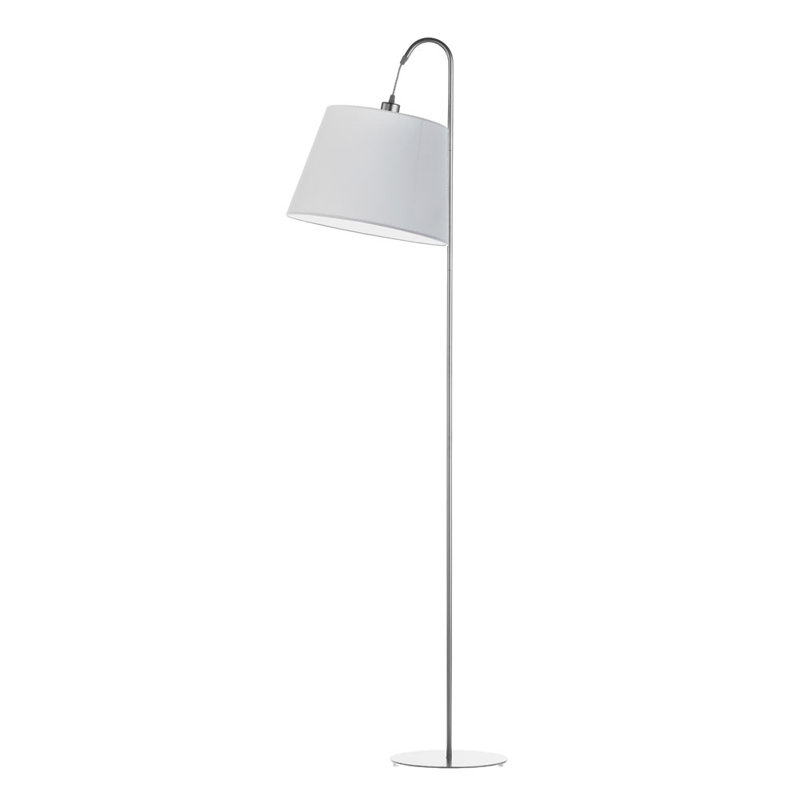 Salom 171cm Steel Arched/Arc Floor Lamp, Light Grey, Silver 