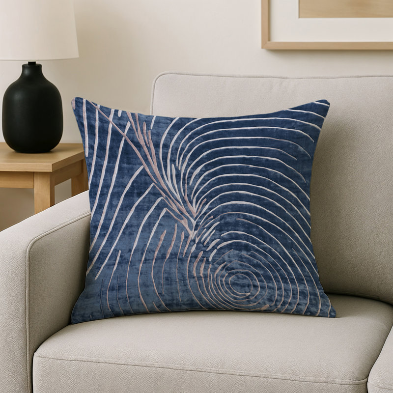 Coussin décoratif intérieur et extérieur Modern, Gris abstrait 99, Carré 18 po