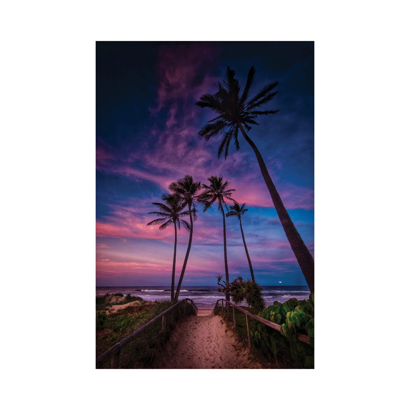 Palm Tranquility 1 Piece Wall Art on Canvas, 101.6 cm H x 66.04 cm W, Wrapped Canvas