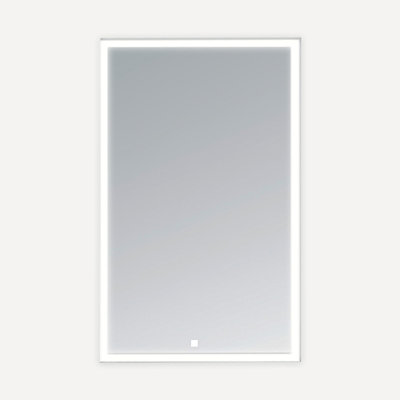 Tuman 24" W x 32" H x 5" D Left Hinge, LED Medicine Cabinet with LED 3X Makeup Mirror, Defogger and Electrical Outlets