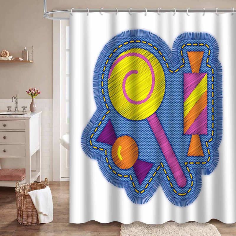 Rideau de douche Halloween, 72" L x 78" W