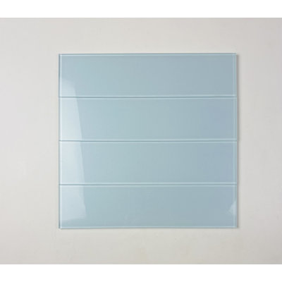 Metro 3 in. x 6 in. Glass Straight Edge Peel And Stick Subway Wall Tile