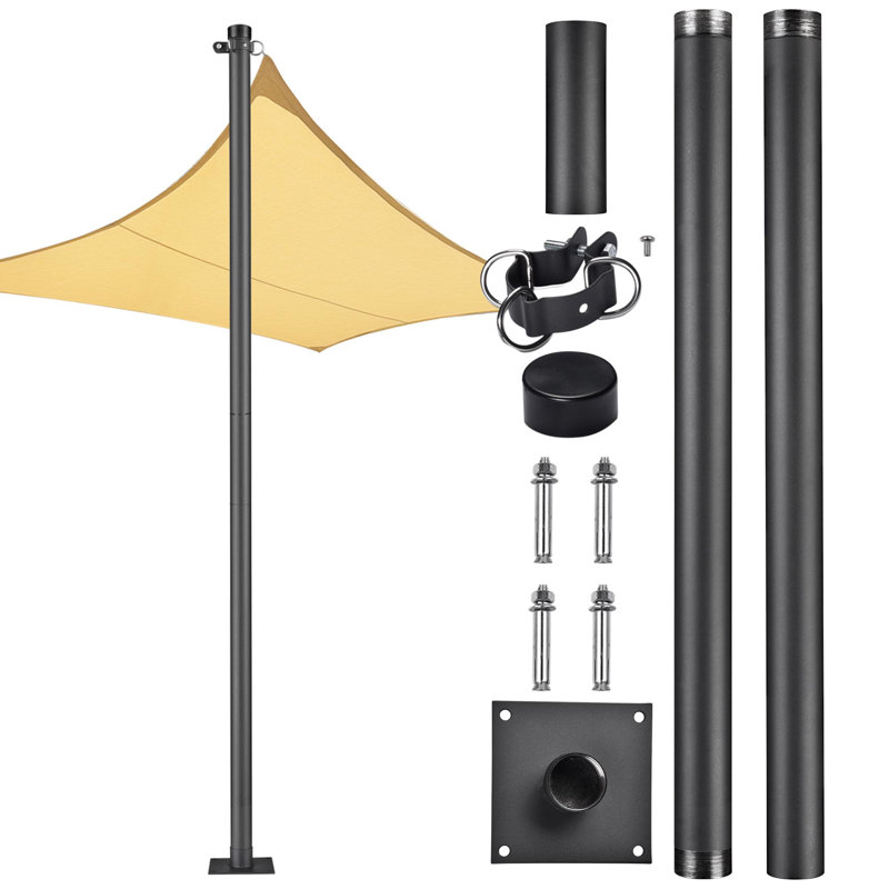 Poteau de mât de voile 8 pi avec support