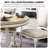 Modern artificial marble round dining table set-102782687
