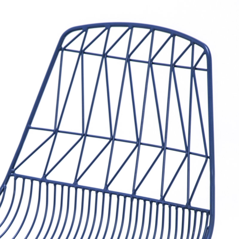 Trond 18'' H Metal Side Chair, Blue