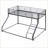 Twin XL Over Queen Metal Bunk Bed Frame - No Box Spring Needed, Black for Guest/Second Bedroom
