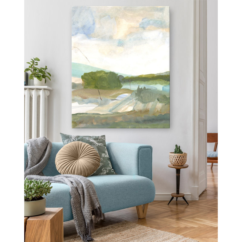 «Abstract Landscape 4b» par Katie Ré Scheidt, H 32 po x l 26 po, Toile tendue