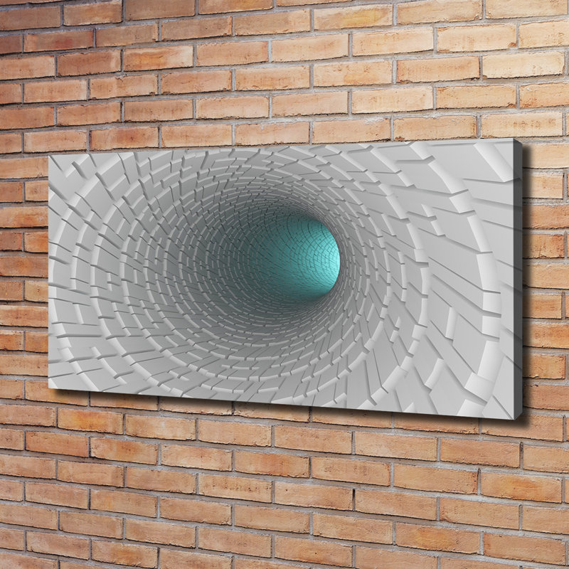 3D Tunnel - Wrapped Canvas Print