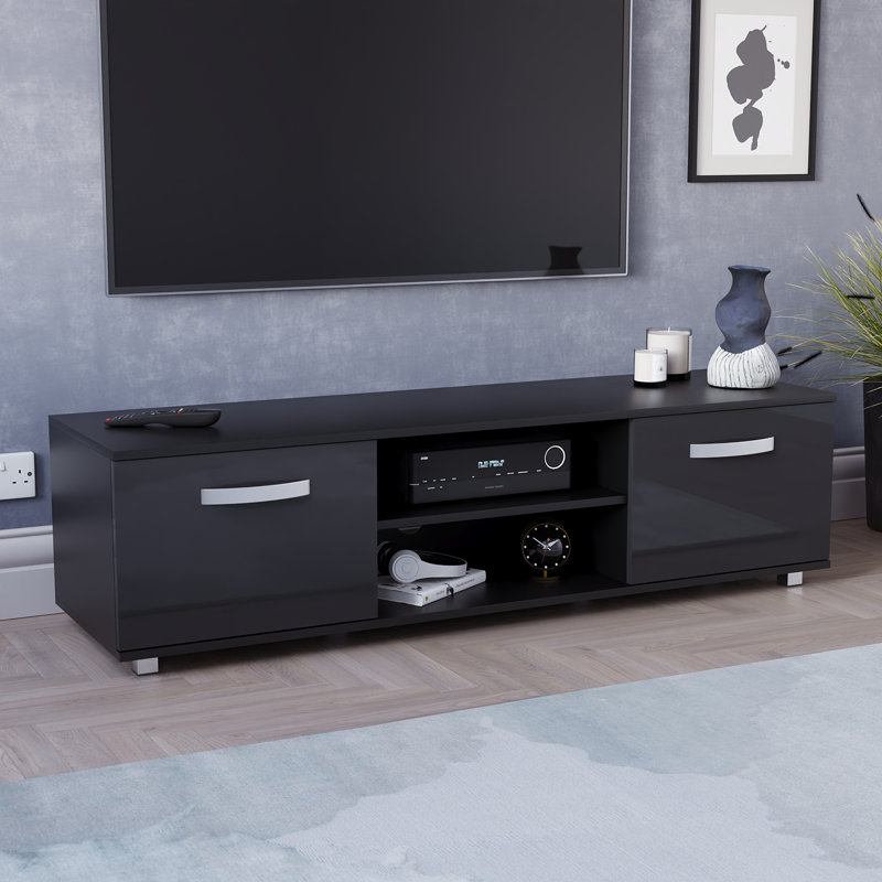 Muskoka TV Stand for TVs, Black, 38 cm H x 120 cm W x 40 cm D