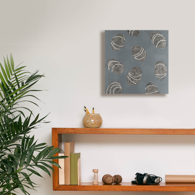 "Epour Graffiti" Contoured Stones 3 "par Michael Willett, art mural sur toile, 12 po x 12 po, H 12 po x l 12 po