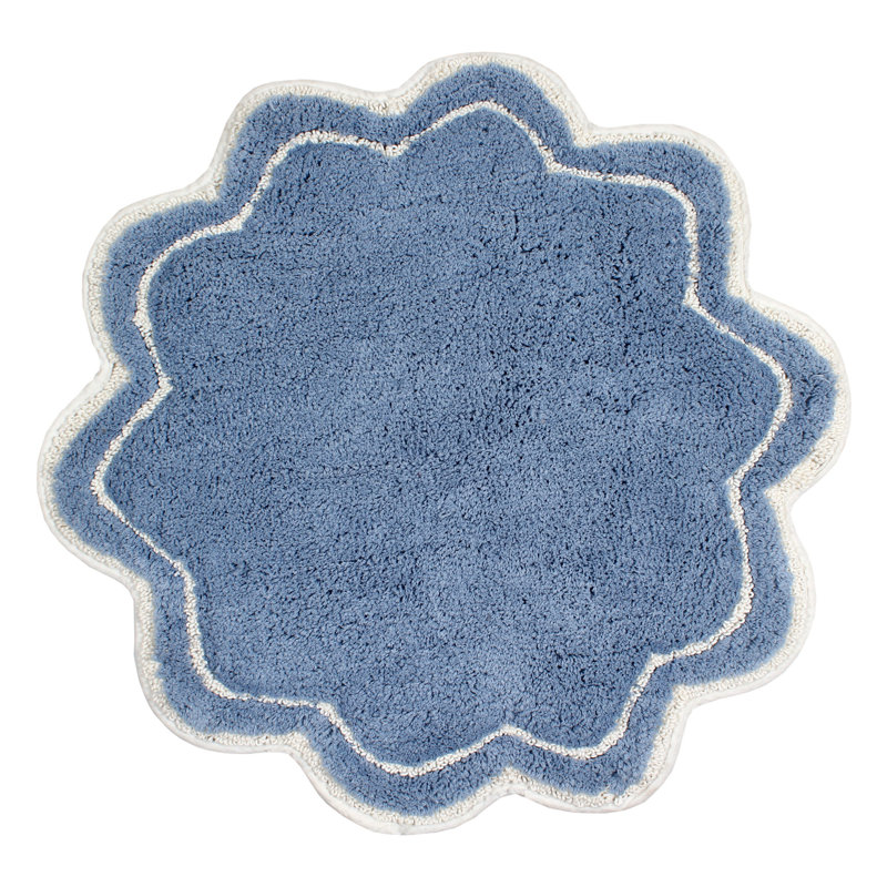 Tapis pour salle de bain Dobrinka, Bleu, 30 po (rond)
