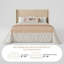 Lit plateforme tapissier en velours avec tête de lit à oreilles et lattes en bois Candler-645921718-615321552