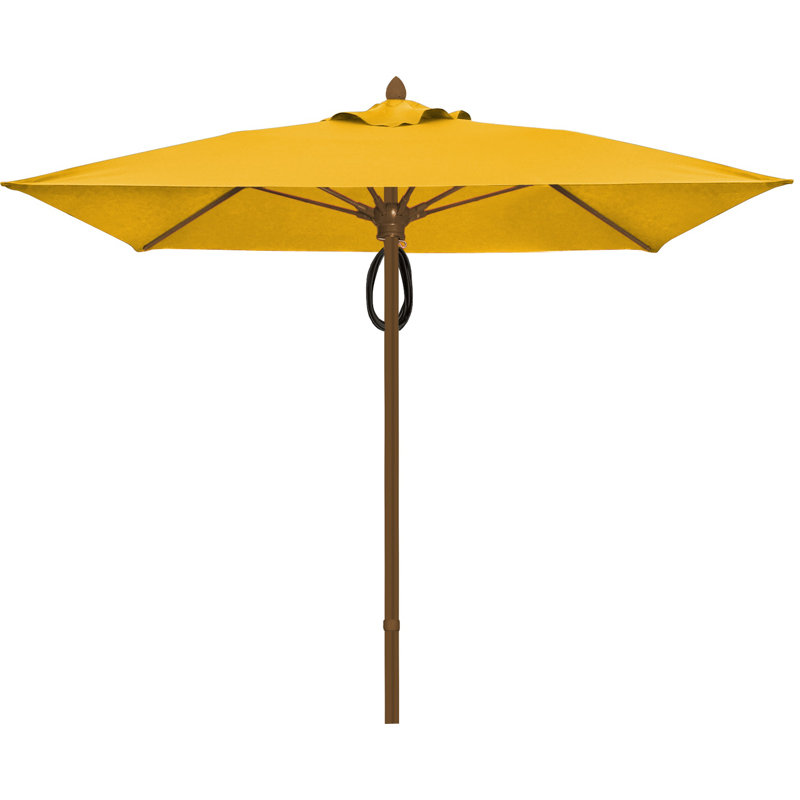 Parasol de marché carré 6 pi Prestige, Jaune tournesol, Bronze champagne