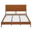 Structure de lit plateforme en bois de bambou massif de style Mid-Century avec lattes de bois et support en métal, aucun sommier nécessaire, assemblage facile, noyer-936106101