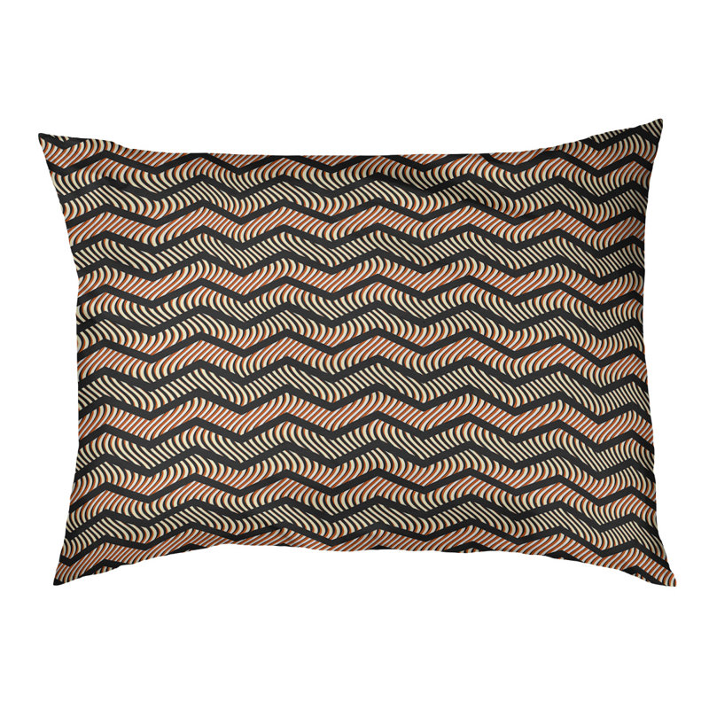 Coussin pour chien Chelan, Petit (l 28 po x P 6 po x H 18 po), Noir/orange