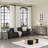 Lghm 3 Piece Bedroom Dresser Set - 8 Drawer Dresser And Two 2 Drawer Nightstands,gray Wash
