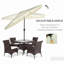 Parasol de patio de 9 pi avec bouton poussoir inclinable et manivelle Outsunny-908252946