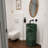 Natural Green Marble Pedestal Bathroom Sink