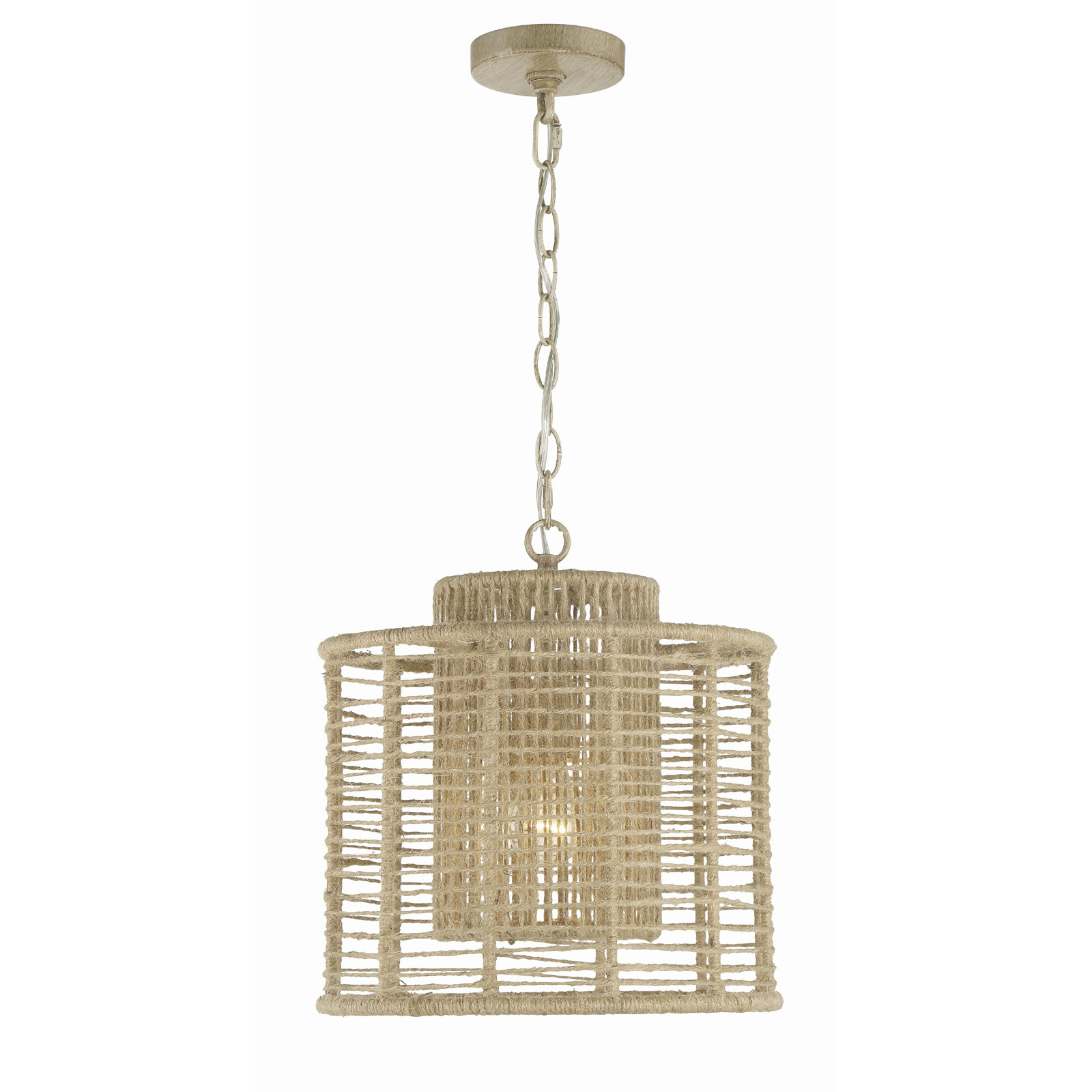 Dimmable Single Light Pendant, Burnished Silver