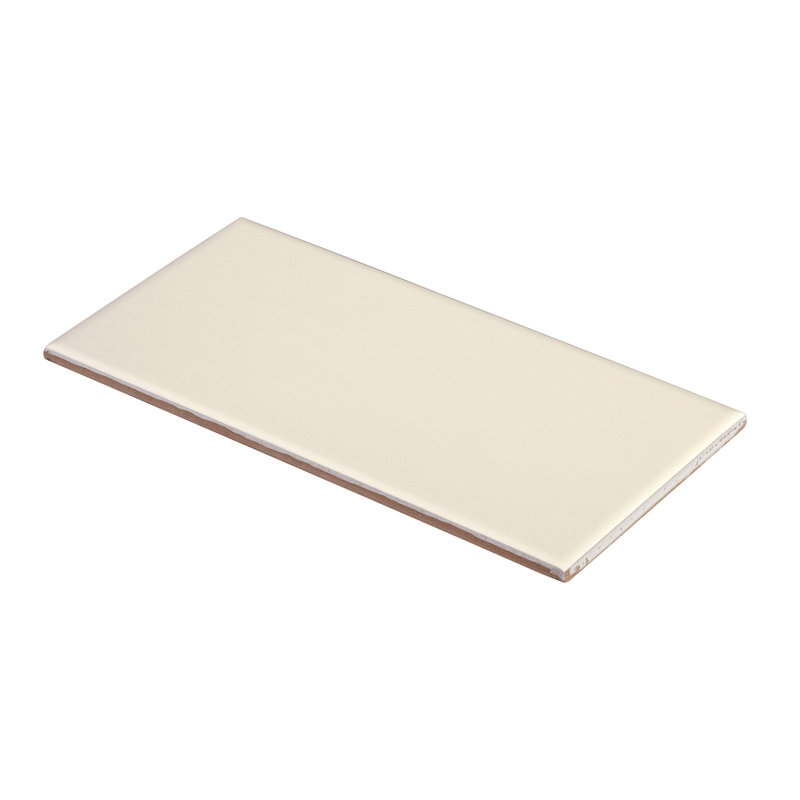 Color Beat Gloss 4" x 8" Ceramic Subway Tile, Cotton
