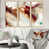 Toile avec cadre flottant or