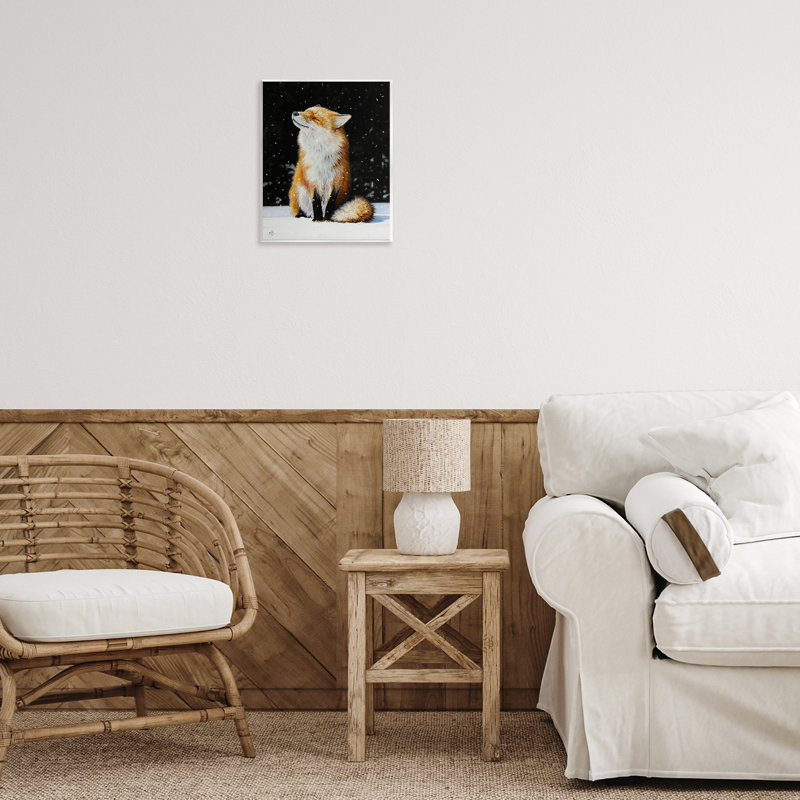 «Blissful Fox with Snowflakes», art mural par Mark Kelso