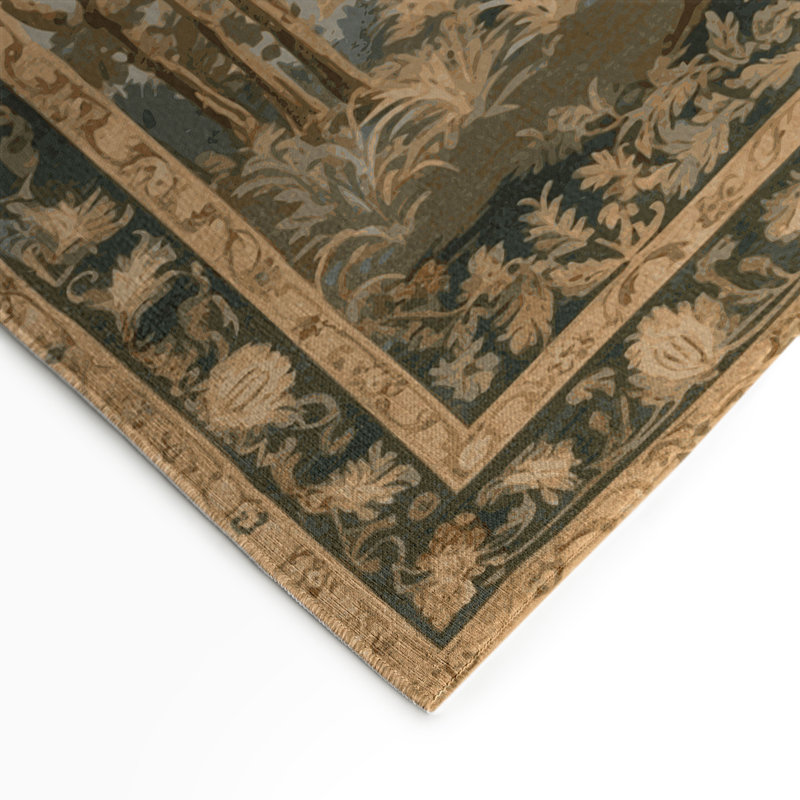 Tapis d'intérieur et d'extérieur brun français, Rectangle 9 pi x 12 pi
