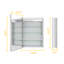 Pharmacie à DEL avec miroir Ciyanna, cadre biseauté, désembueur, prises et ports USB, encastré / à fixation en surface-1799911399-1808451789