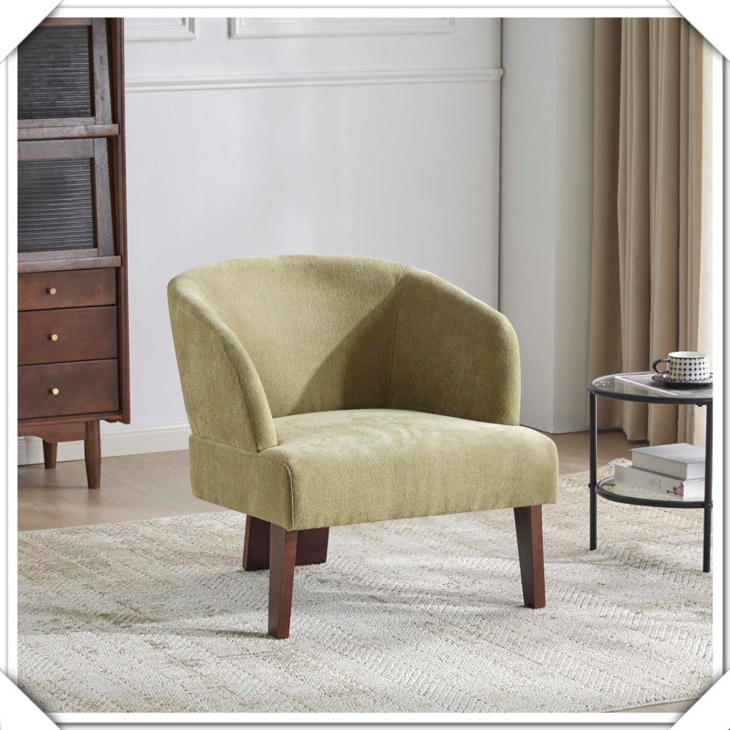 Chaise longue en tissu doux d'inspiration Mid-Century, Vert