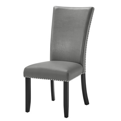 Nicholls Wood Upholstered Side Chair, Gray
