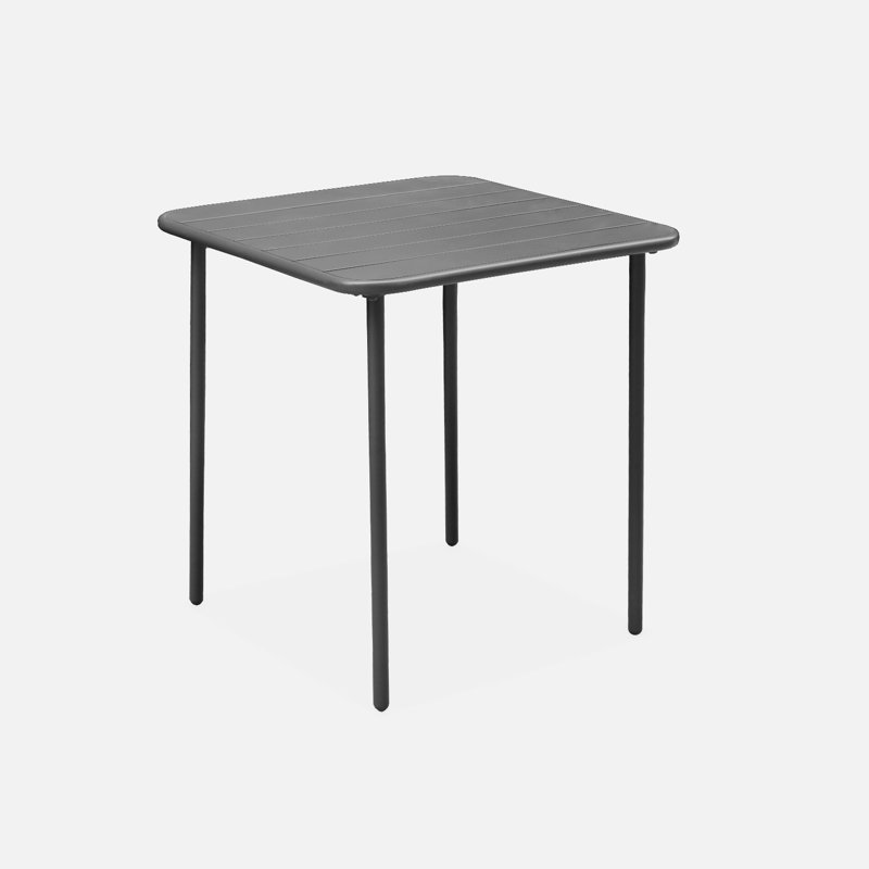 Pyrros Metal Dining Table, Anthracite