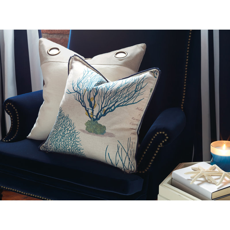 Square Pillow Cover & Insert, Filly White/Greer Linen