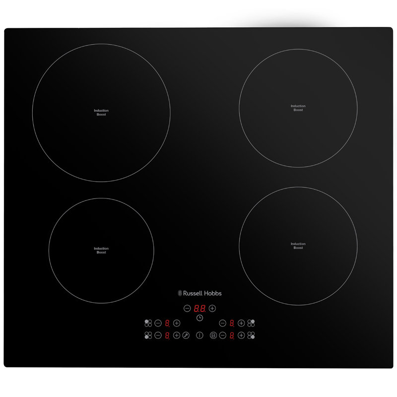 Russell Hobbs Rh60ih413b, 59cm 4 Zone Induction Hob With Touch Control In Black