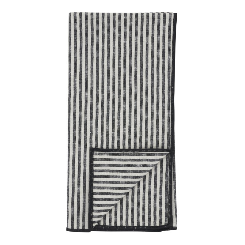 Striped Pattern Cotton Decorative Napkins (Set of 4) – Clean Woven Design for Dining and Entertaining, 20"x20"