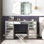 Ninian Vanity Dressing Table with 13-Drawers Glass top 130cm Wide-1409239128