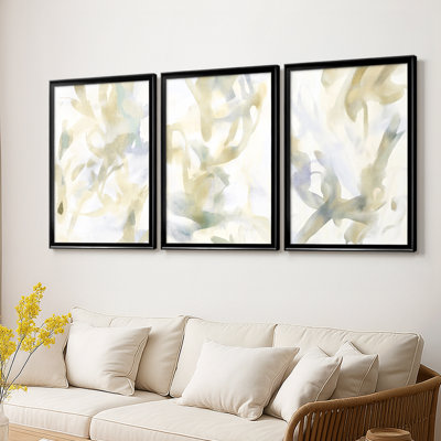 ABSTRACT Series CMIV - Toile tendue avec châssis sur mesure - 3 pièces