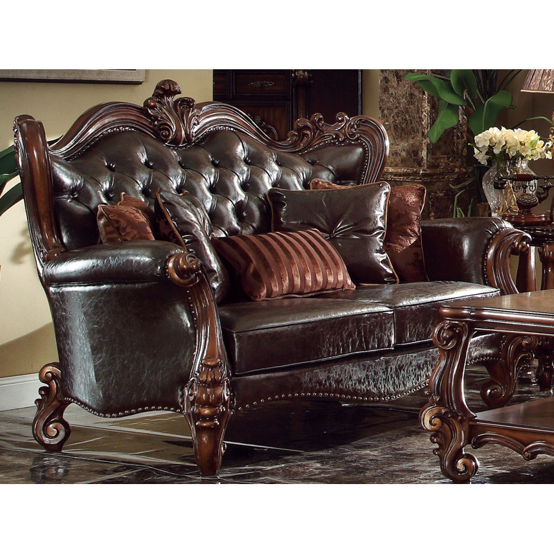 Causeuse Amalia, Chêne cerise, Marron foncé