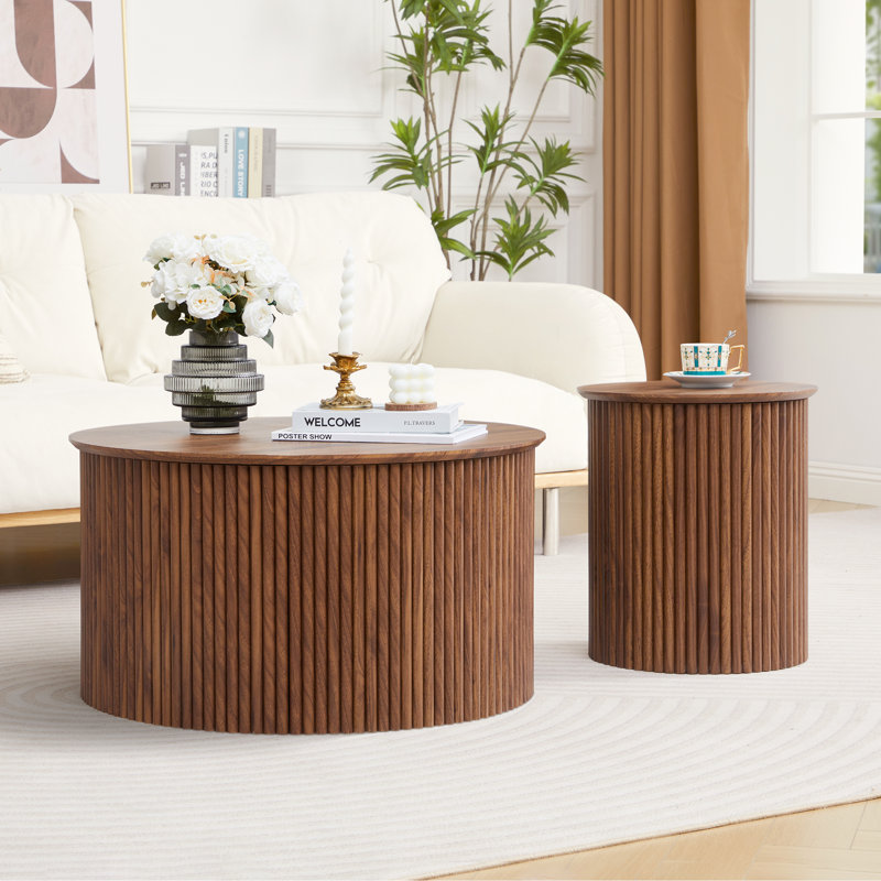 2 - Piece Living Room Table Set, Walnut