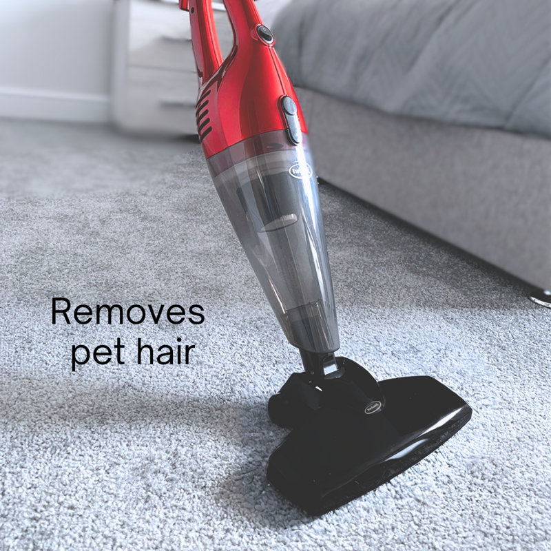Red 2-in-1 Bagless Upright and Handheld Vacuum Cleaner