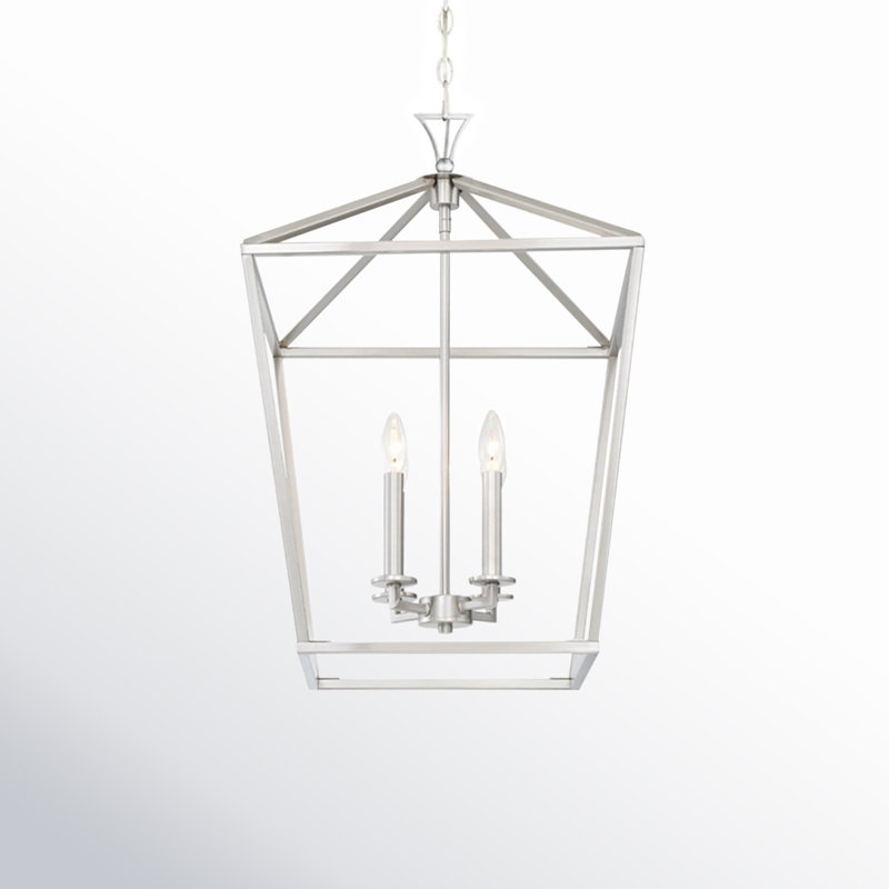 Hastings 4-Light Chandelier, Nickel satiné