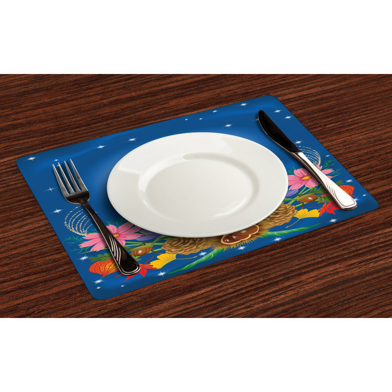 Polyester Floral Rectangle Placemat